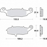 Колодки тормозные SBS 886LS