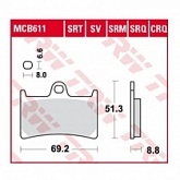 Колодки тормозные TRW Lucas MCB611SRT
