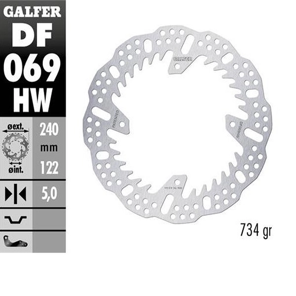 Диск гальмівний Galfer DF069HW