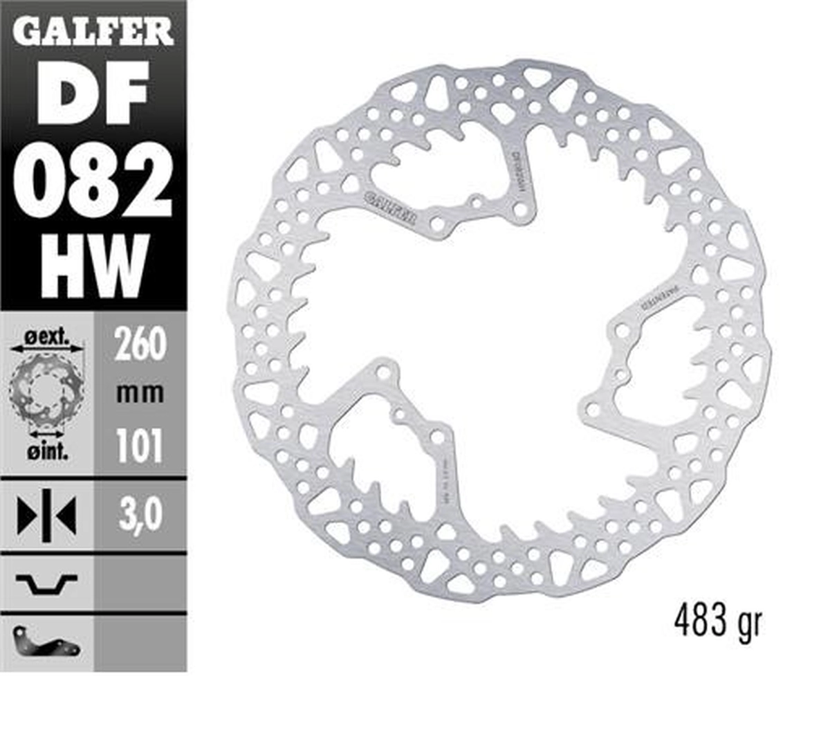 Диск гальмівний Galfer DF082HW