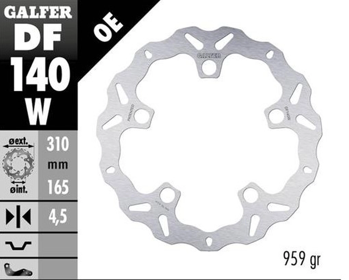 Диск гальмівний Galfer DF140W