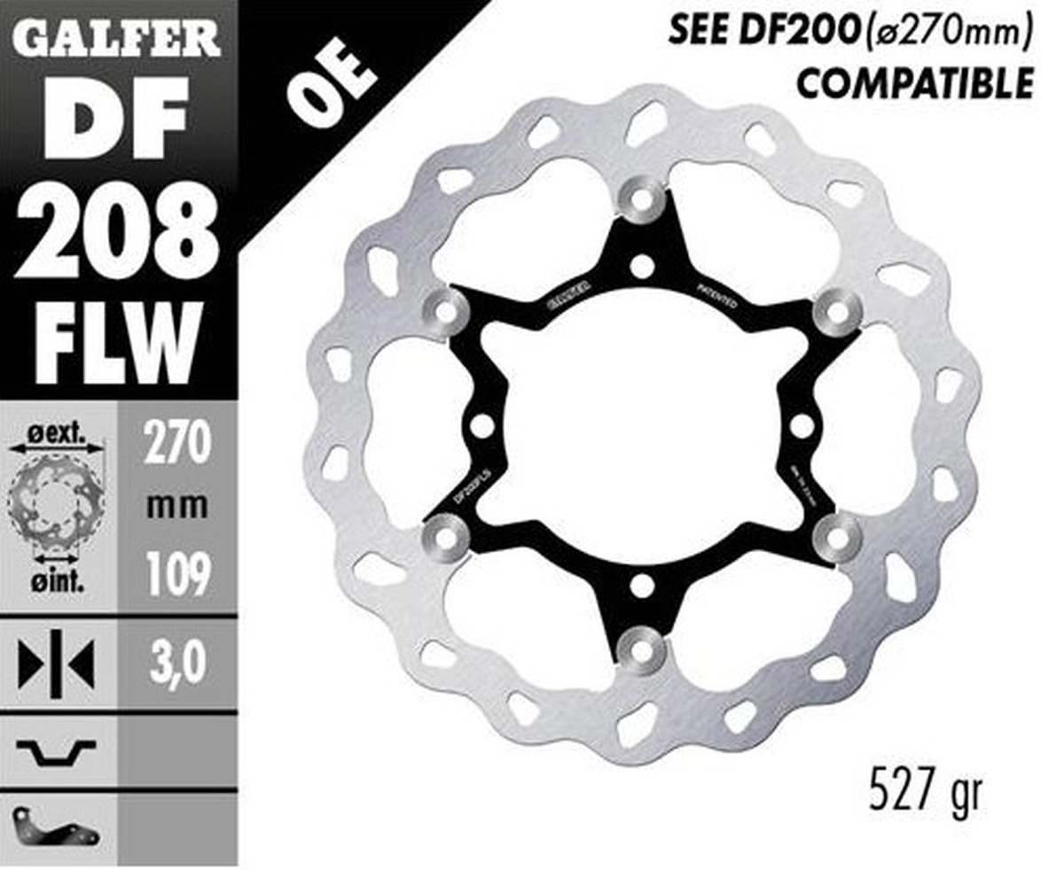 Диск гальмівний Galfer DF208FLW