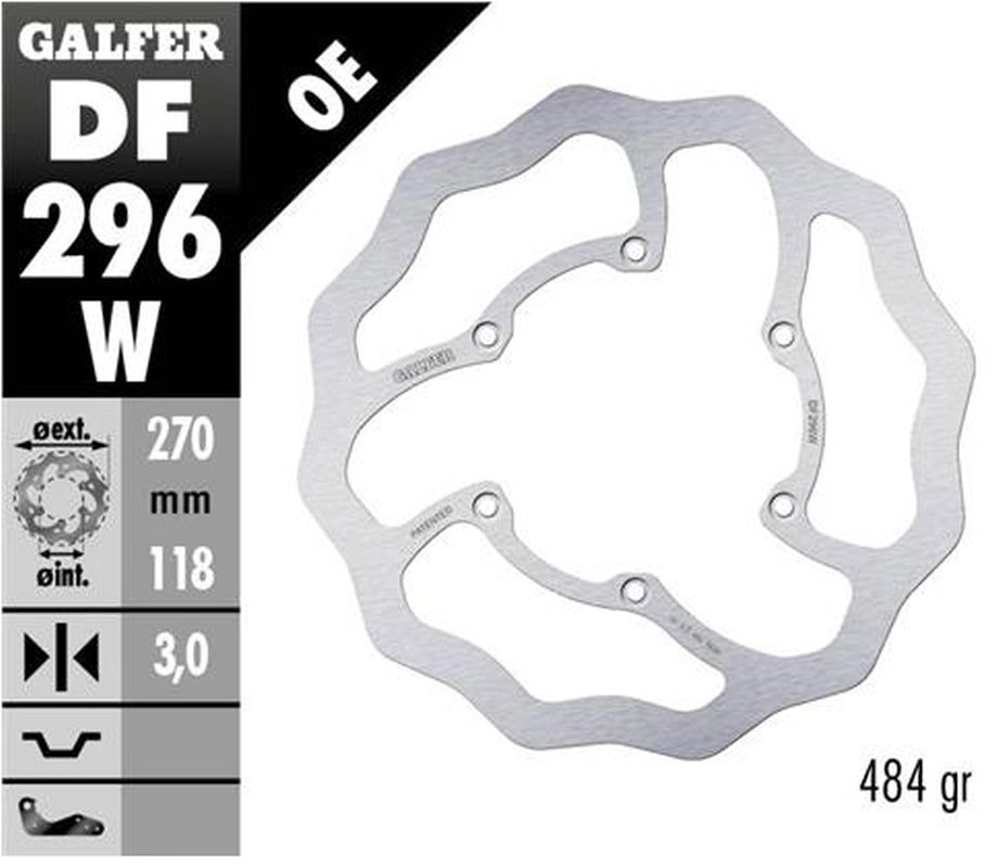 Диск гальмівний Galfer DF296W