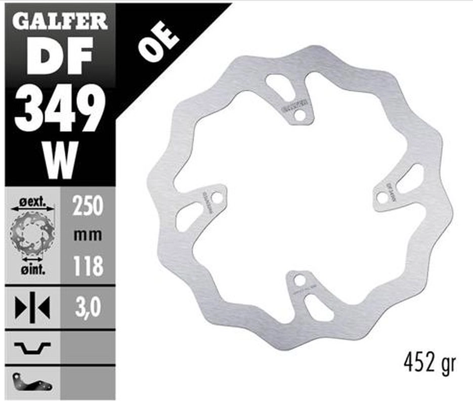 Диск гальмівний Galfer DF349W