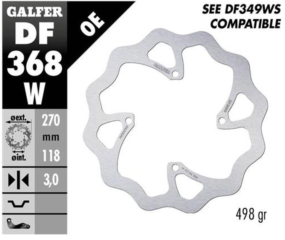 Диск гальмівний Galfer DF368W
