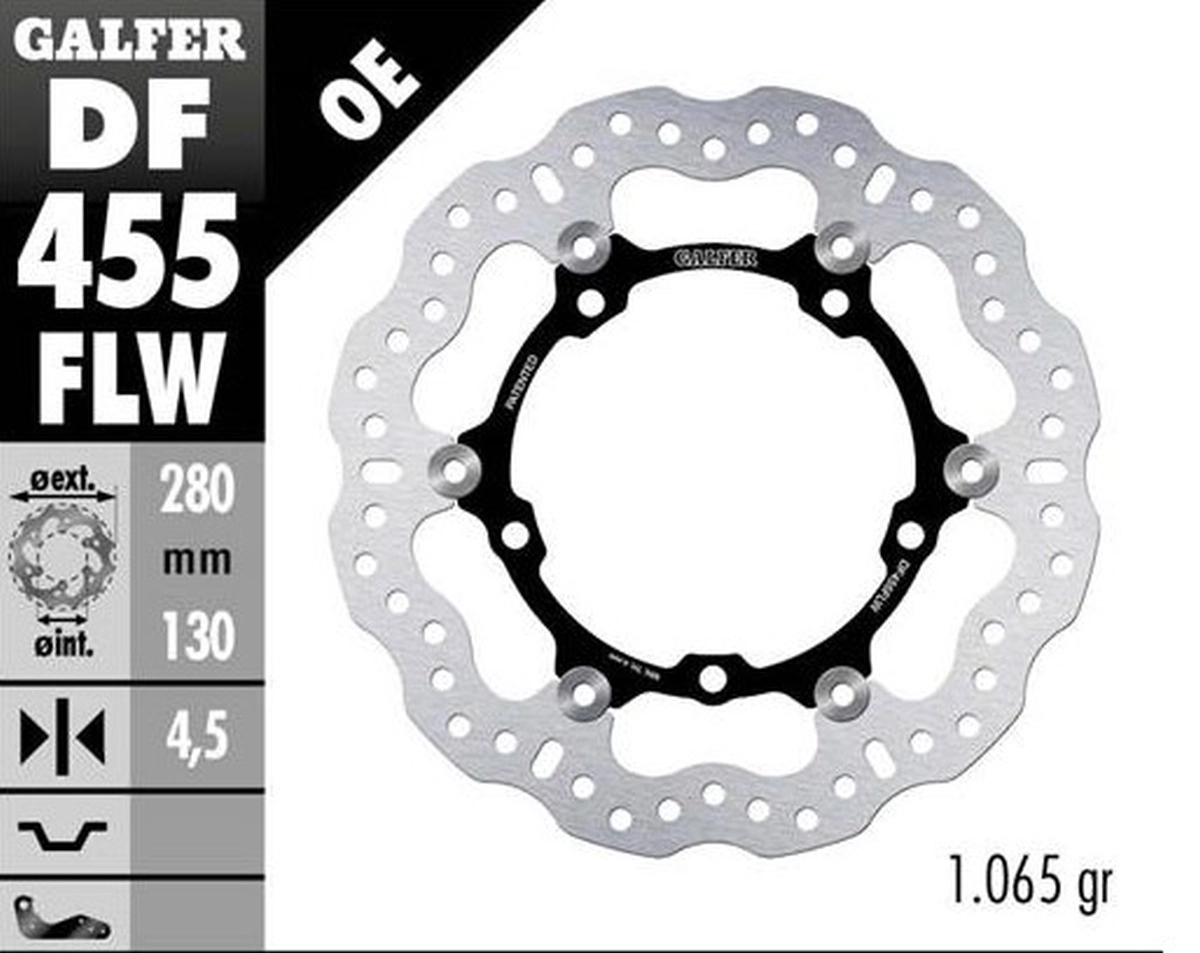 Диск гальмівний Galfer DF455FLW
