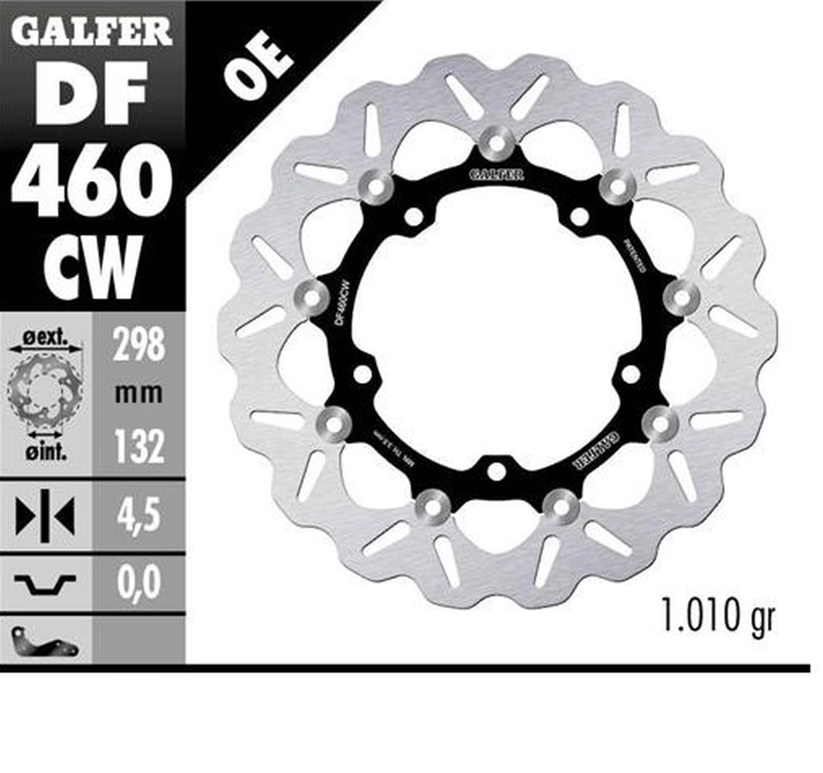 Диск гальмівний Galfer DF460CW