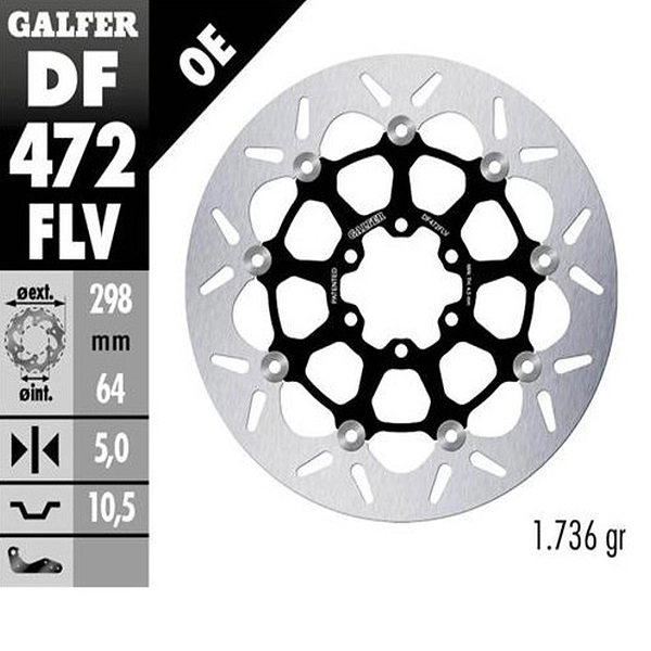 Диск гальмівний Galfer DF472FLV