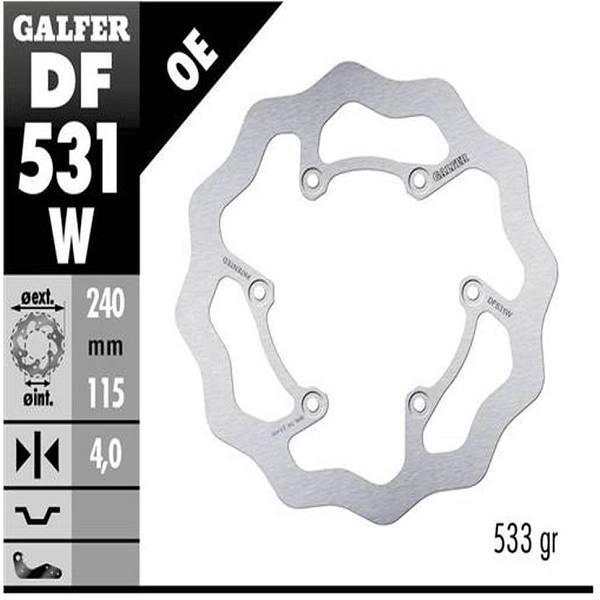 Диск гальмівний  Galfer DF531W