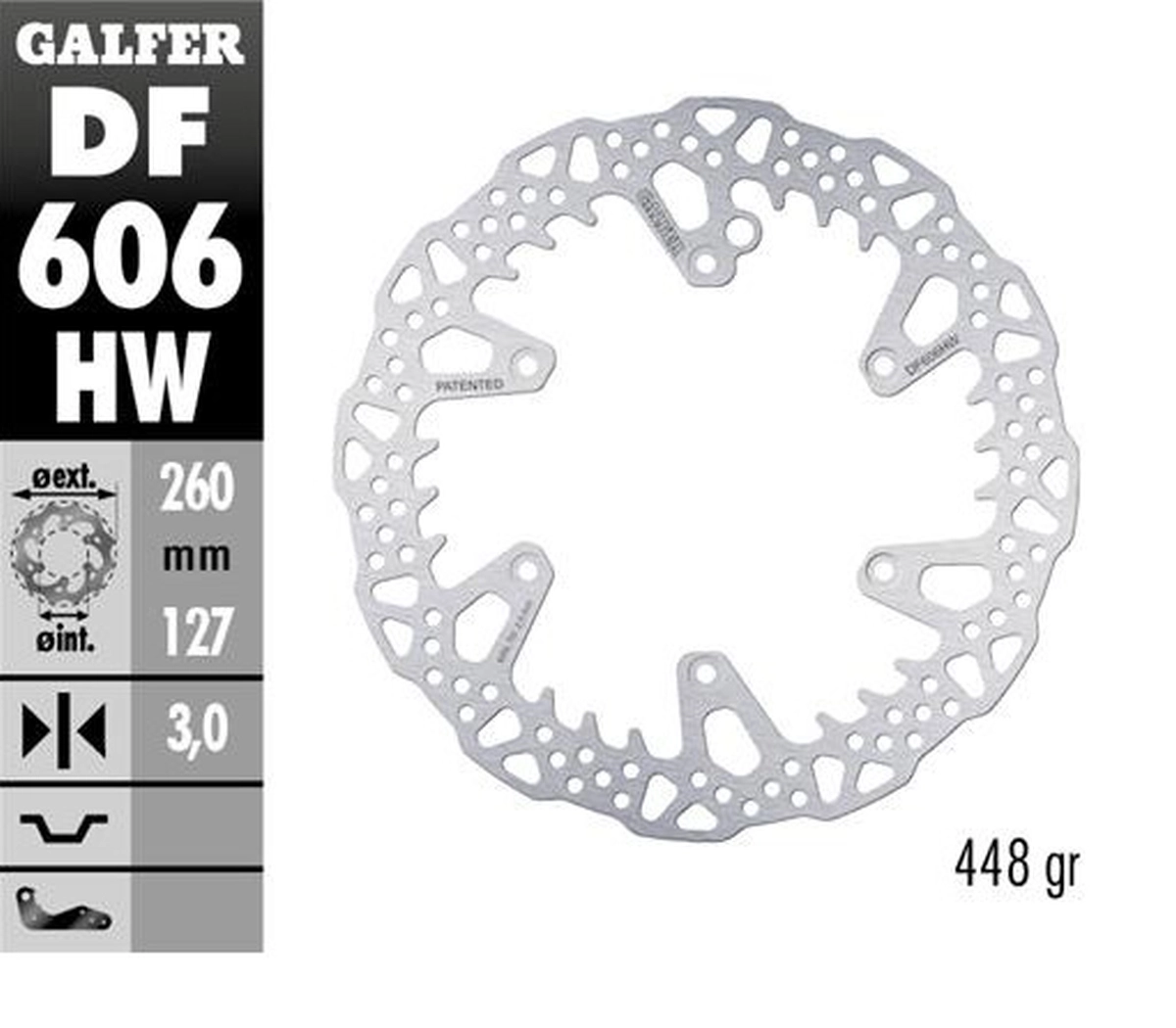 Диск гальмівний Galfer DF606HW