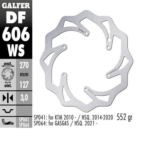 Диск гальмівний Galfer DF606WS