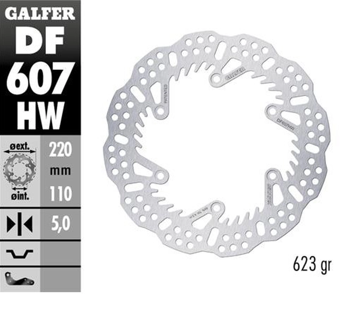 Диск гальмівний Galfer DF607HW