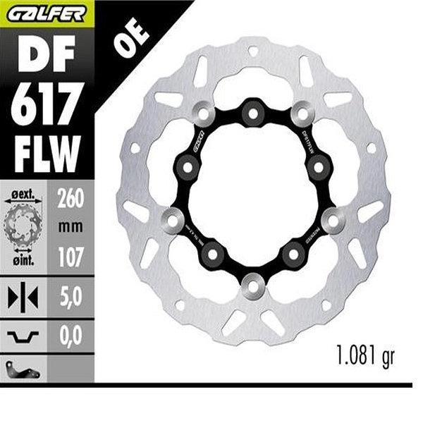 Диск тормозной Galfer DF617FLW