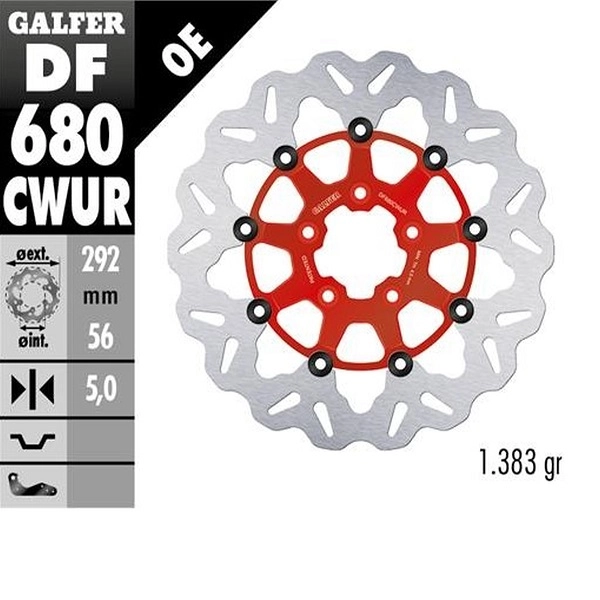 Диск гальмівний Galfer DF680CWUR