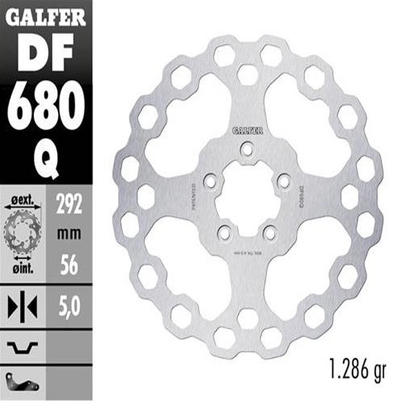 Диск гальмівний Galfer DF680Q