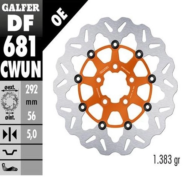 Диск тормозной Galfer DF681CWUN