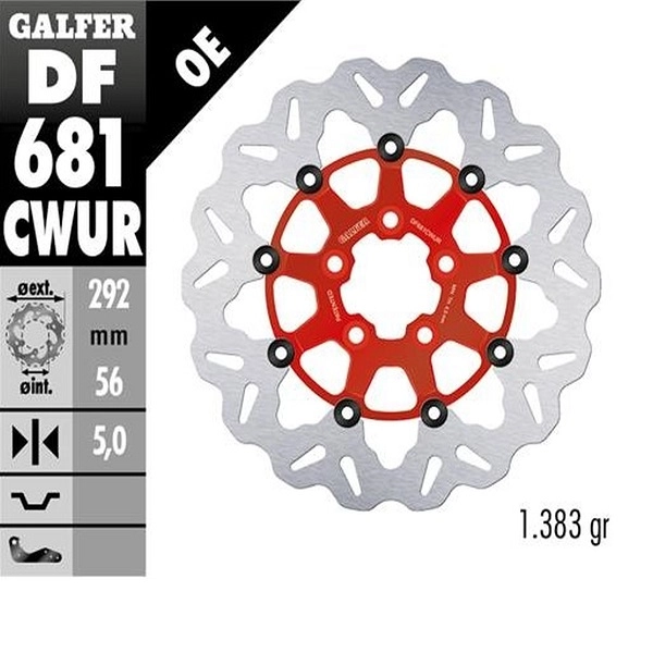 Диск гальмівний Galfer DF681CWUR 