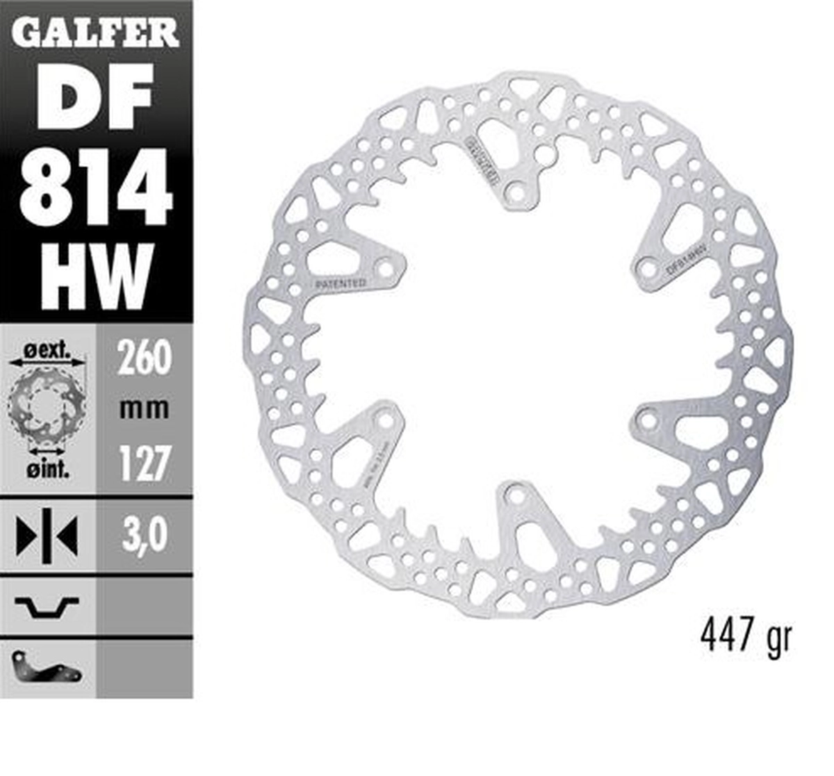 Диск гальмівний Galfer DF814HW