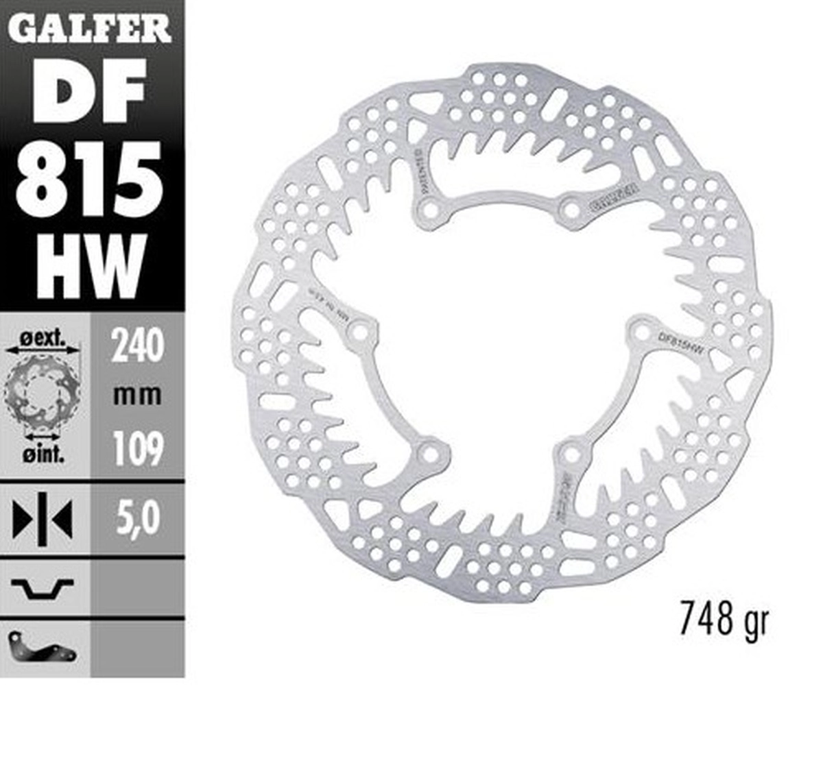 Диск гальмівний Galfer DF815HW