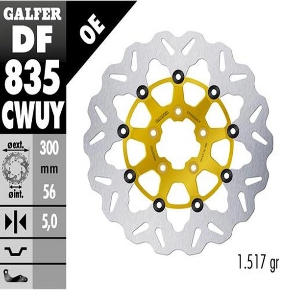 Диск гальмівний Galfer DF835CWUY