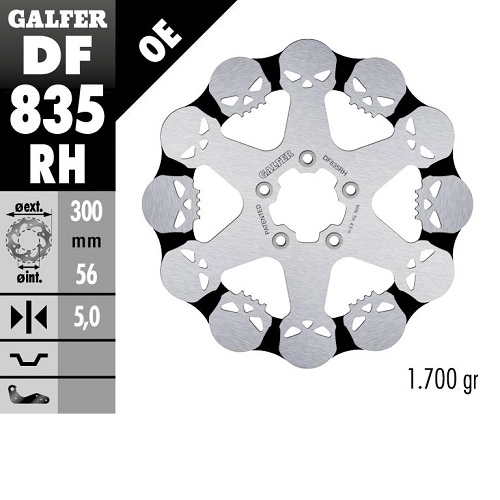 Диск гальмівний Galfer DF835RH