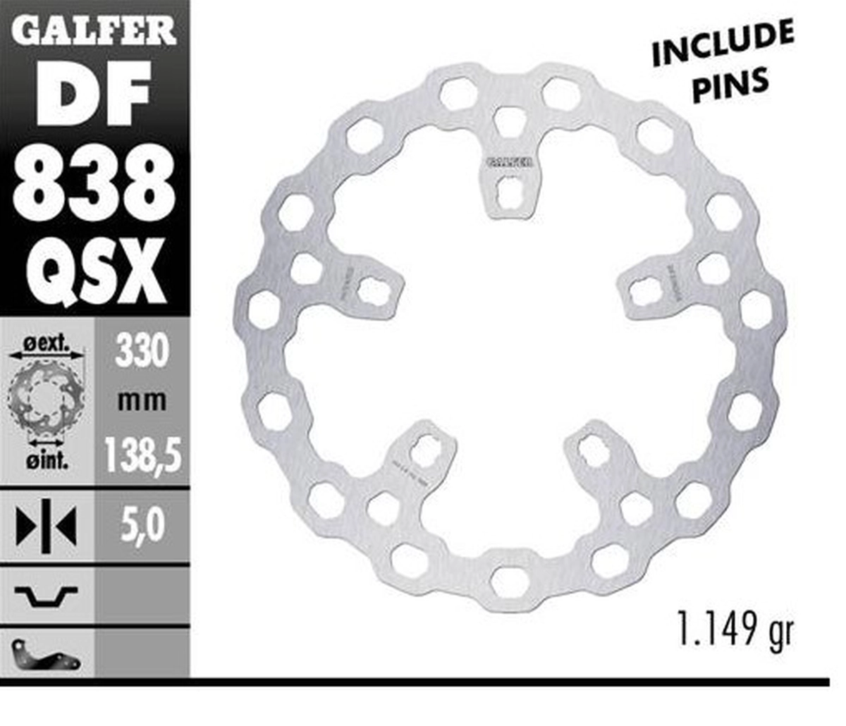 Диск гальмівний Galfer DF838QSX