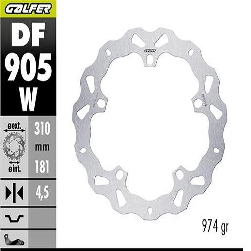 Диск гальмівний Galfer DF905W
