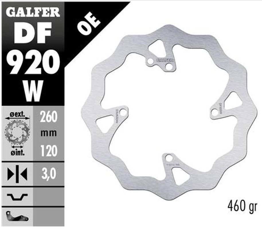Диск гальмівний Galfer DF920W