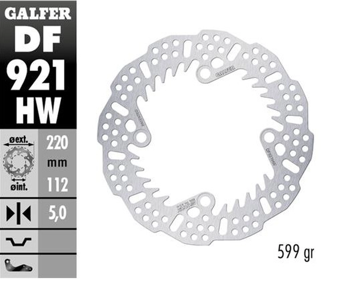 Диск гальмівний Galfer DF921HW