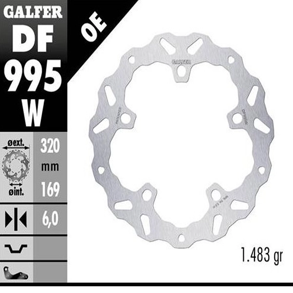 Диск гальмівний Galfer DF995W