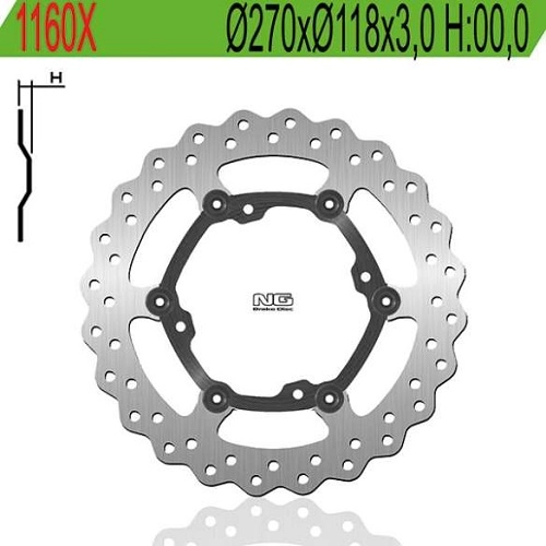 Диск гальмівний NG 1160X