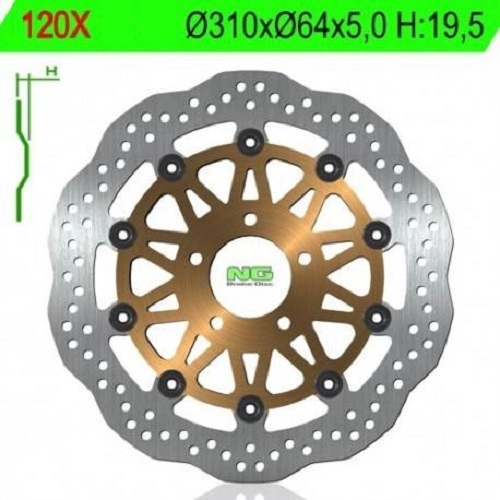 Диск гальмівний NG 120X