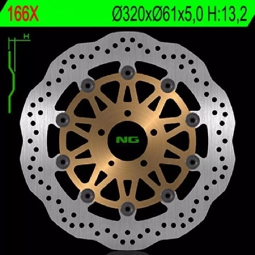 Диск тормозной NG 166X