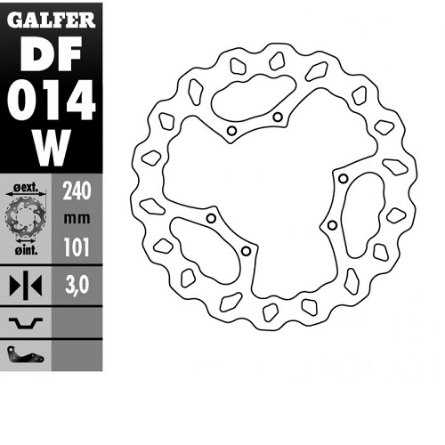 Диск гальмівний Galfer DF014W