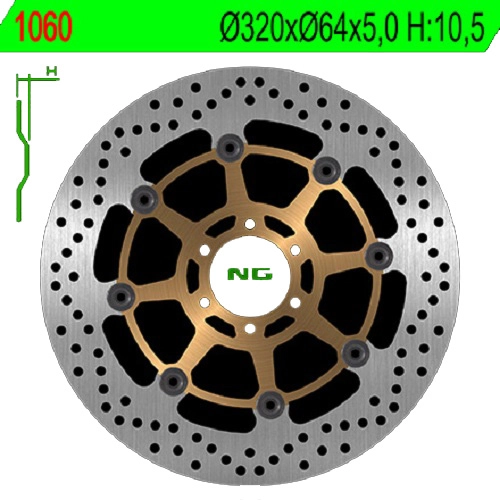 Диск гальмівний NG 1060