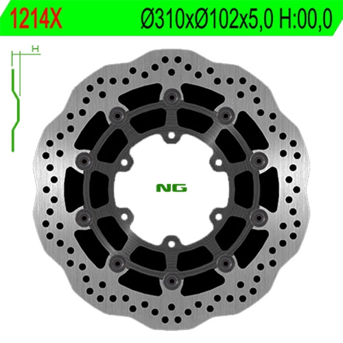 Диск гальмівний NG 1214X