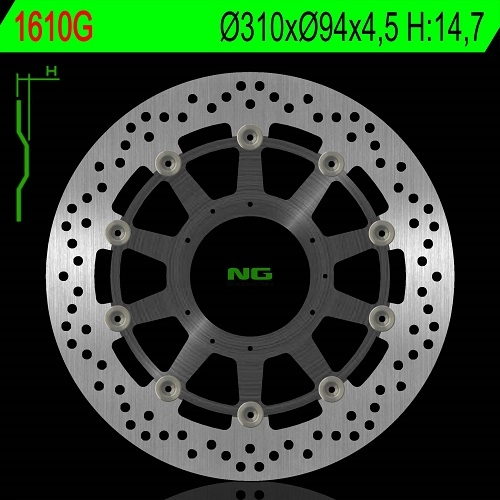 Диск гальмівний NG NG1610G