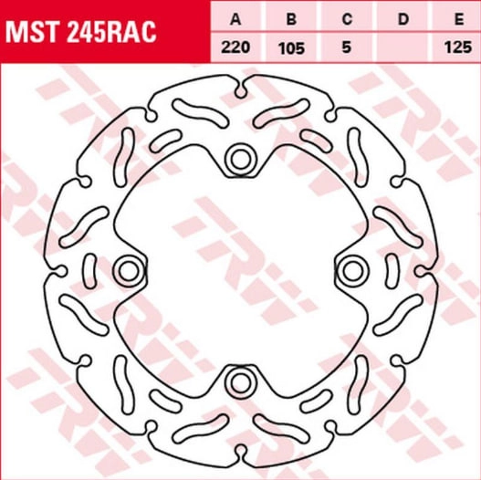 Диск тормозной TRW Lucas MST245RAC