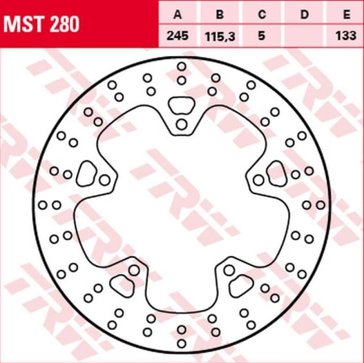 Диск тормозной TRW Lucas MST280