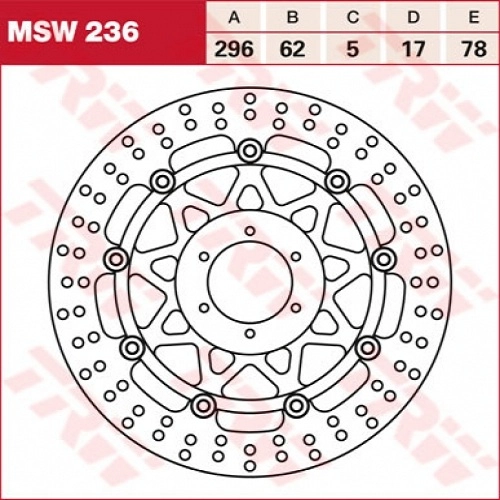 Диск гальмівний TRW Lucas MSW236