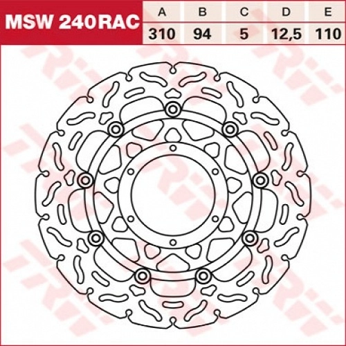 Диск гальмівний TRW Lucas MSW240