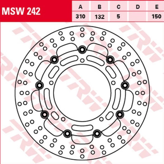 Диск тормозной TRW Lucas MSW242