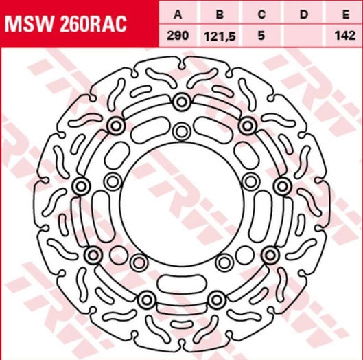 Диск тормозной TRW Lucas MSW260RAC
