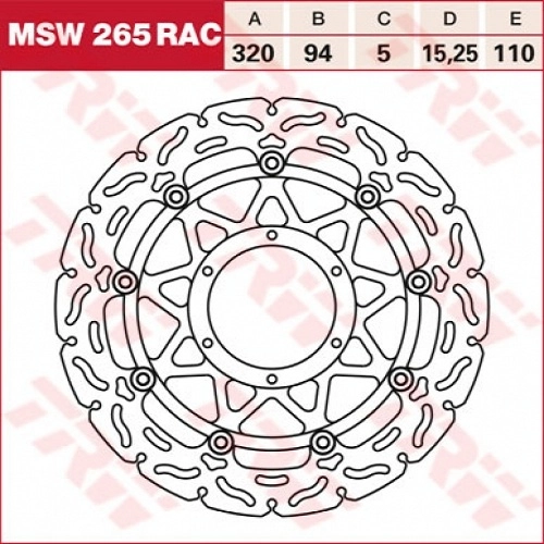 Диск гальмівний TRW Lucas MSW265RAC
