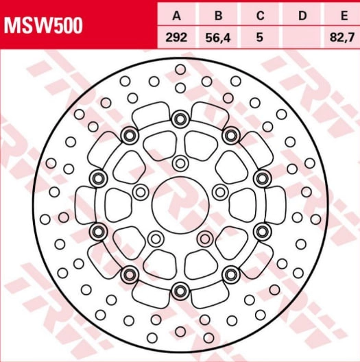 Диск тормозной TRW Lucas MSW500
