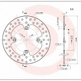 Диск тормозной Brembo 68B40792