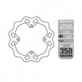 Диск тормозной Galfer DF350W