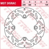 Диск тормозной TRW Lucas MST245RAC