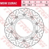 Диск тормозной TRW Lucas MSW232RAC