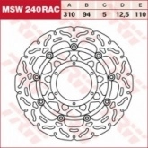 Диск тормозной TRW Lucas MSW240